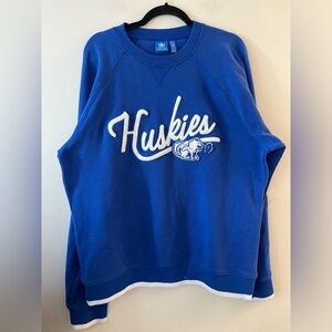 Adidas Huskies Blue Crewneck Sweatshirt